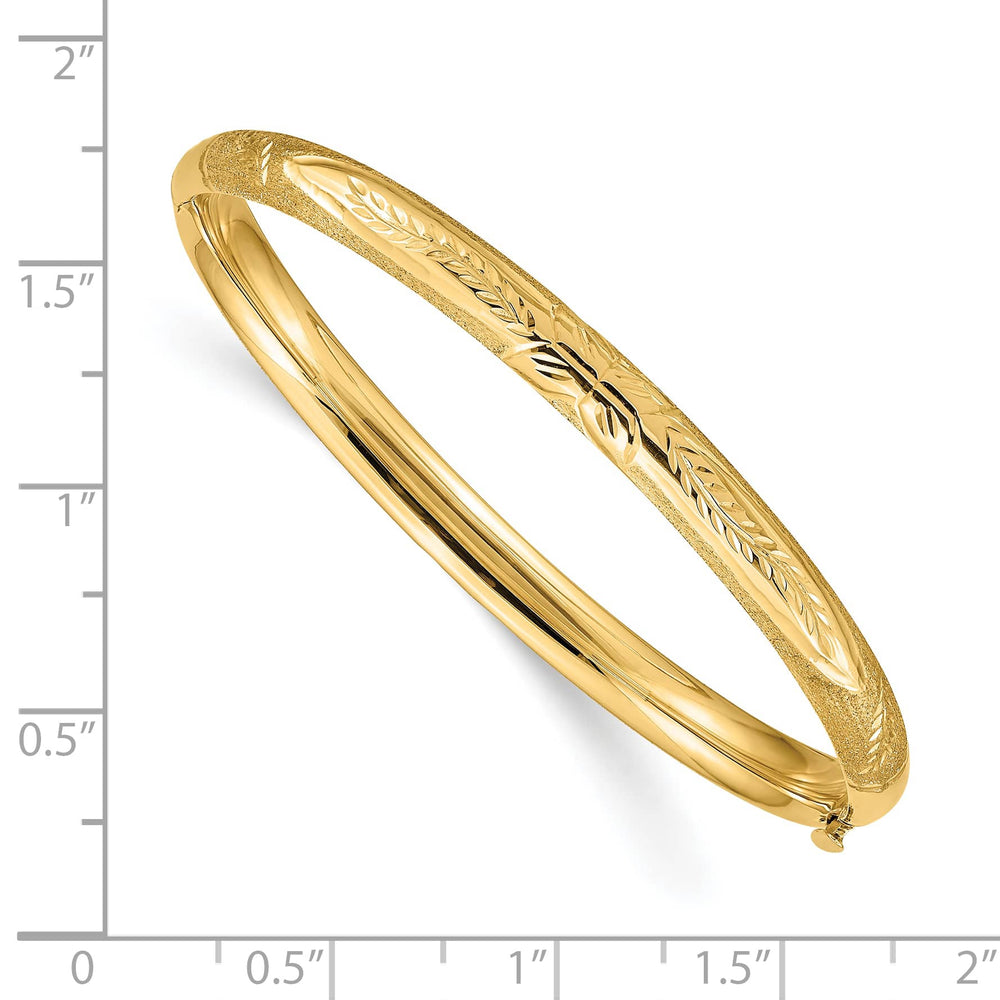 10K Yellow Gold 5 mm D.C. Hinged Bangle
