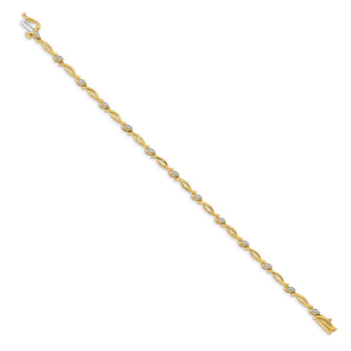 10K Yellow Gold 5 mm Diamond Bracelet