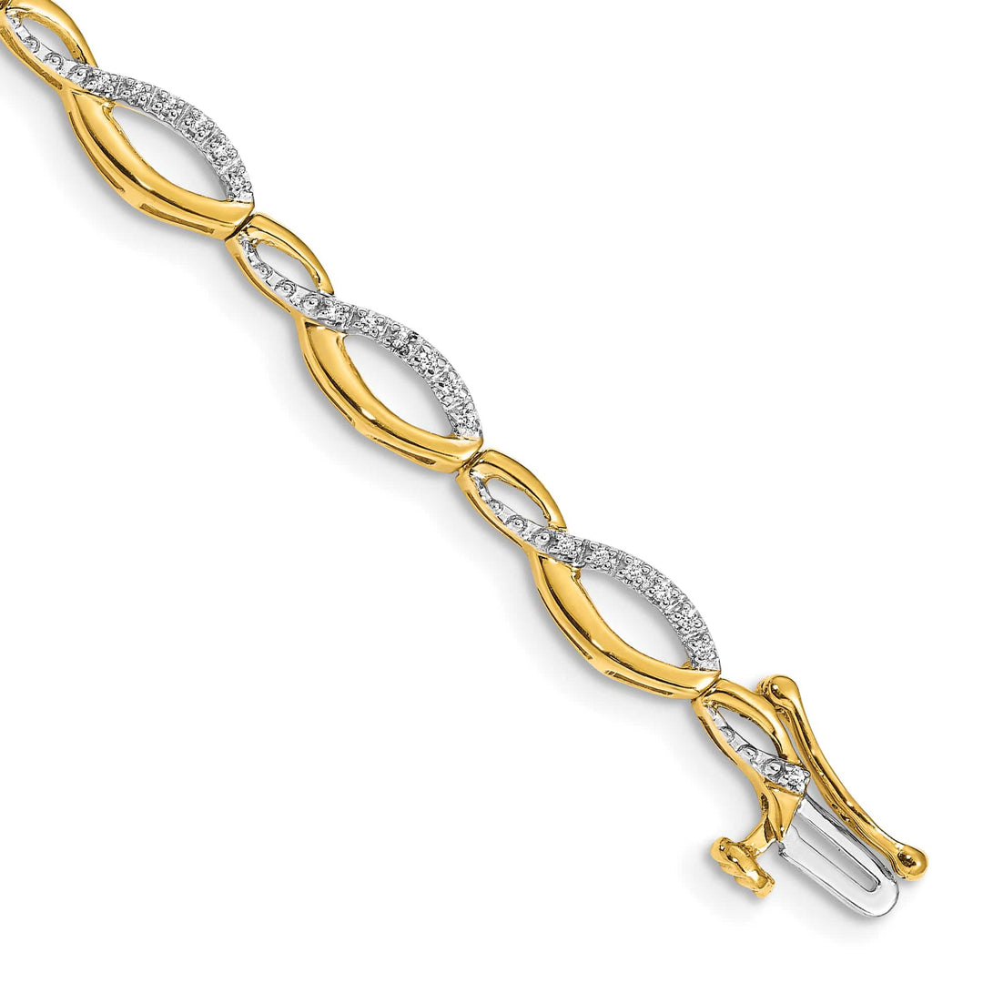 10K Yellow Gold 5 mm Diamond Bracelet