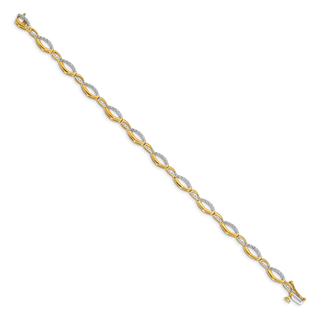 10K Yellow Gold 5 mm Diamond Bracelet