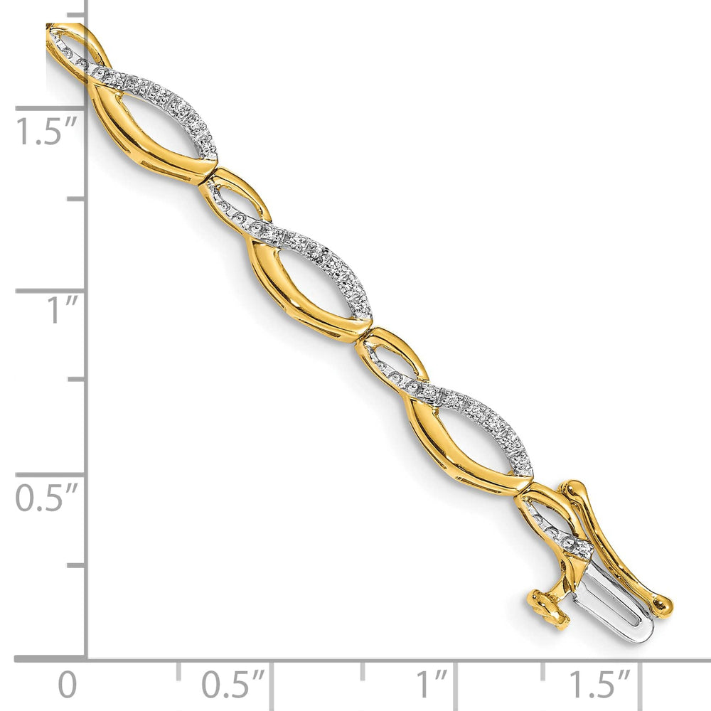 10K Yellow Gold 5 mm Diamond Bracelet