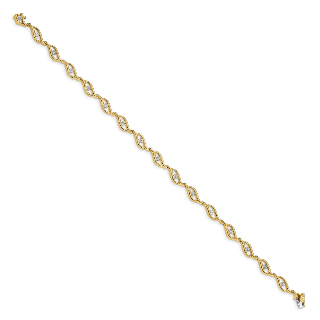 10K Yellow Gold 5 mm Diamond Bracelet