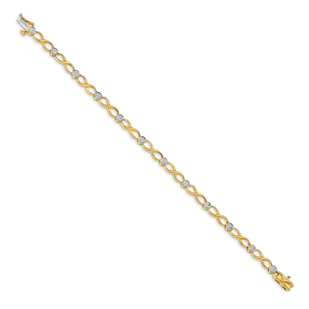 10K Yellow Gold 5 mm Diamond Bracelet
