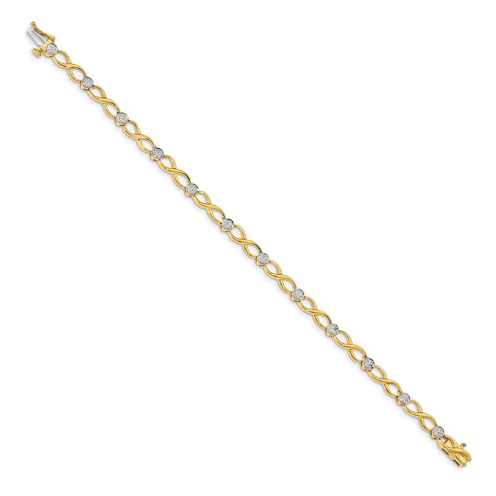 10K Yellow Gold 5 mm Diamond Bracelet