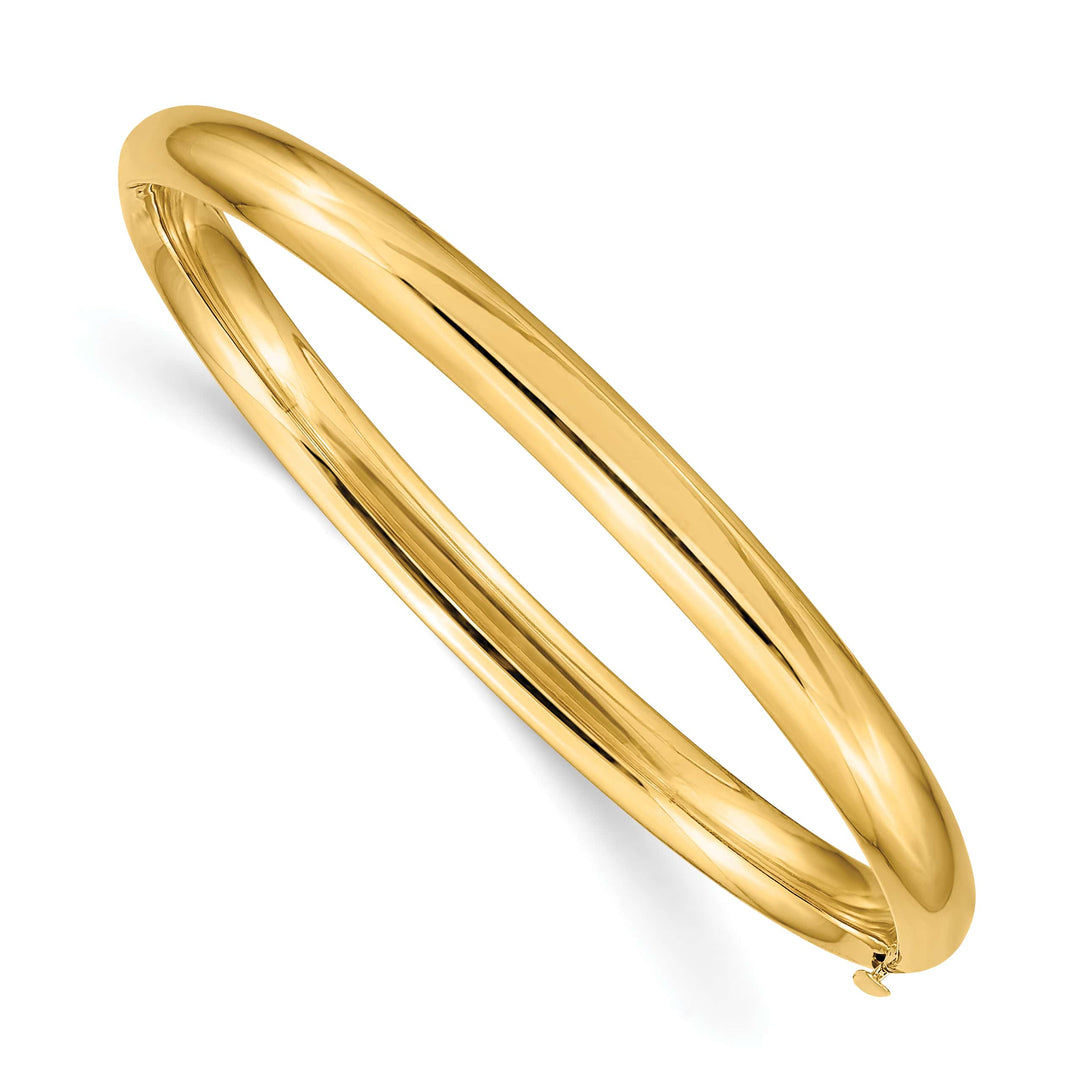 10K Yellow Gold 5 mm Hinged Bangle