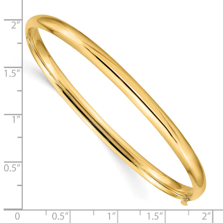 10K Yellow Gold 5 mm Hinged Bangle