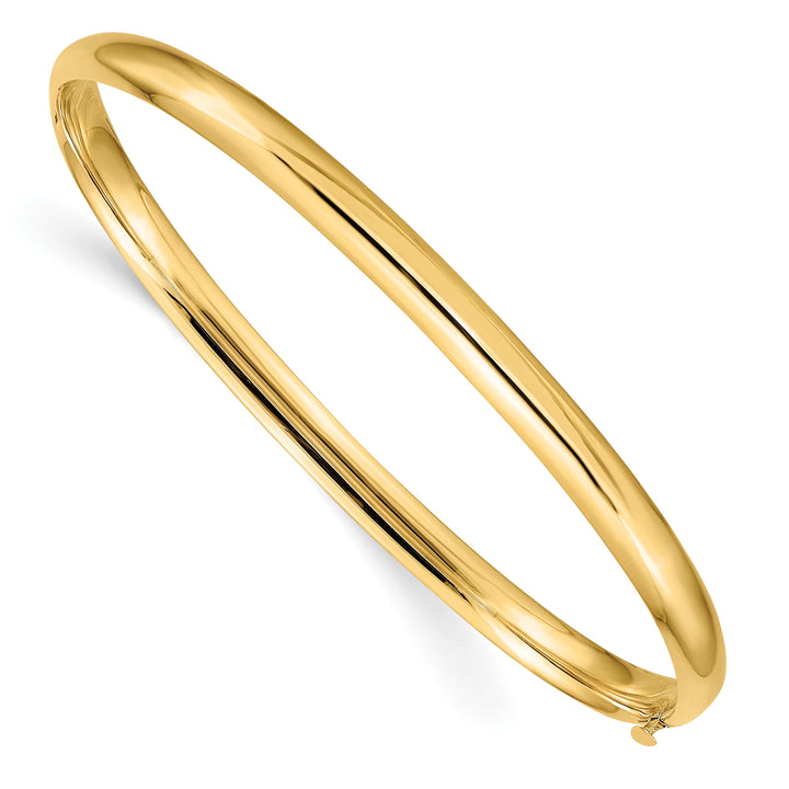 10K Yellow Gold 5 mm Hinged Bangle