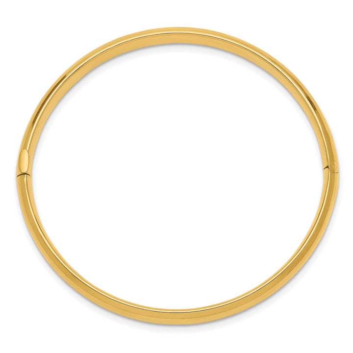 10K Yellow Gold 5 mm Hinged Bangle