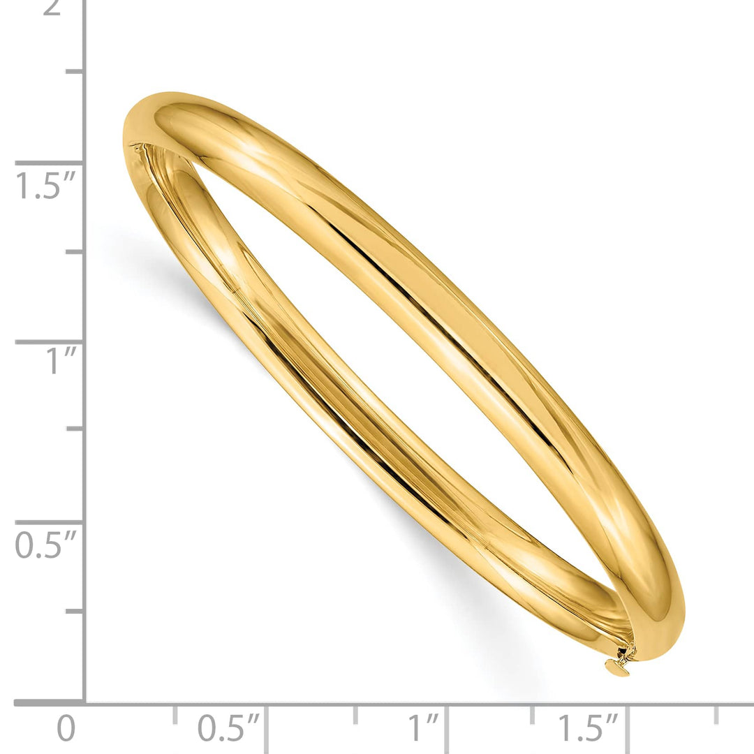 10K Yellow Gold 5 mm Hinged Bangle