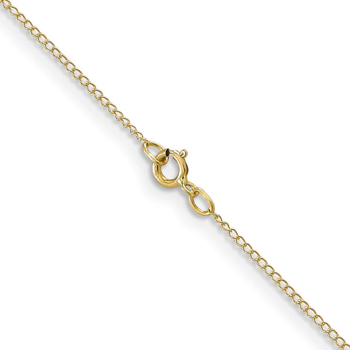 10K Yellow Gold .5mm Carded Curb Chain