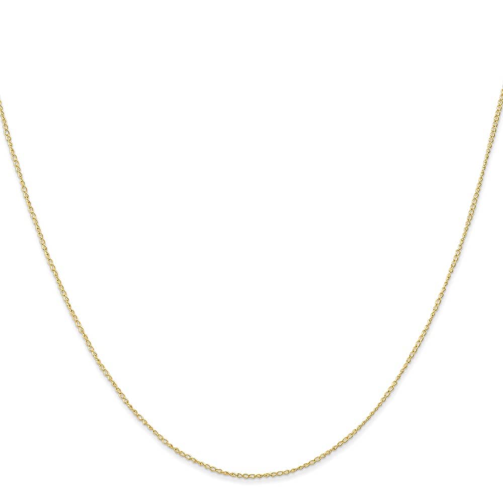 10K Yellow Gold .5mm Carded Curb Chain