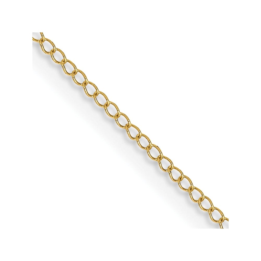 10K Yellow Gold .5mm Carded Curb Chain