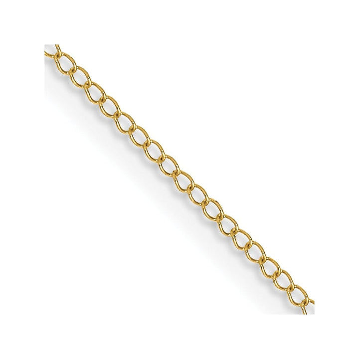10K Yellow Gold .5mm Carded Curb Chain