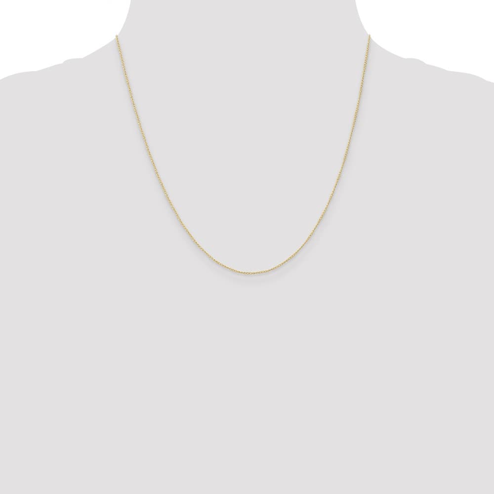 10K Yellow Gold .5mm Carded Curb Chain Size 20