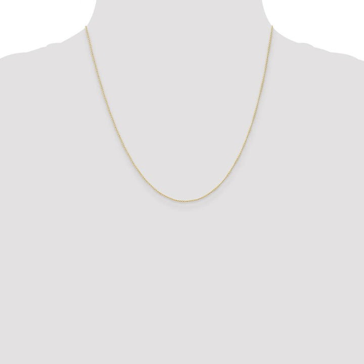 10K Yellow Gold .5mm Carded Curb Chain Size 20