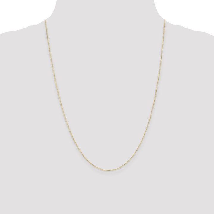 10K Yellow Gold .5mm Carded Curb Chain Size 24