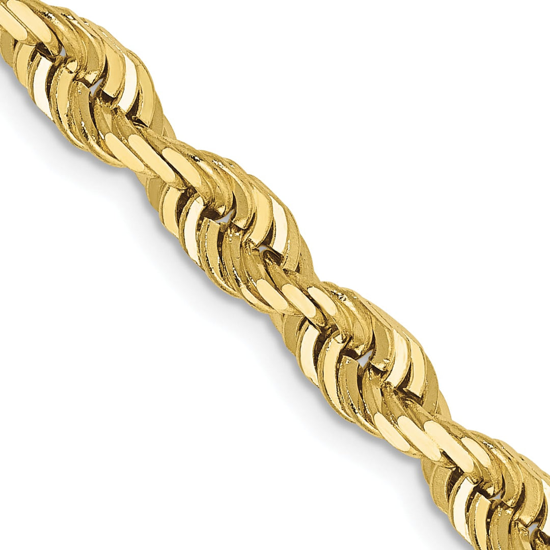 10K Yellow Gold 5mm D.C. Quadruple Rope Chain 26 Inch