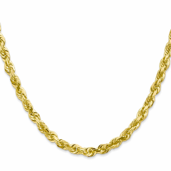 10K Yellow Gold 5mm D.C. Quadruple Rope Chain 26 Inch