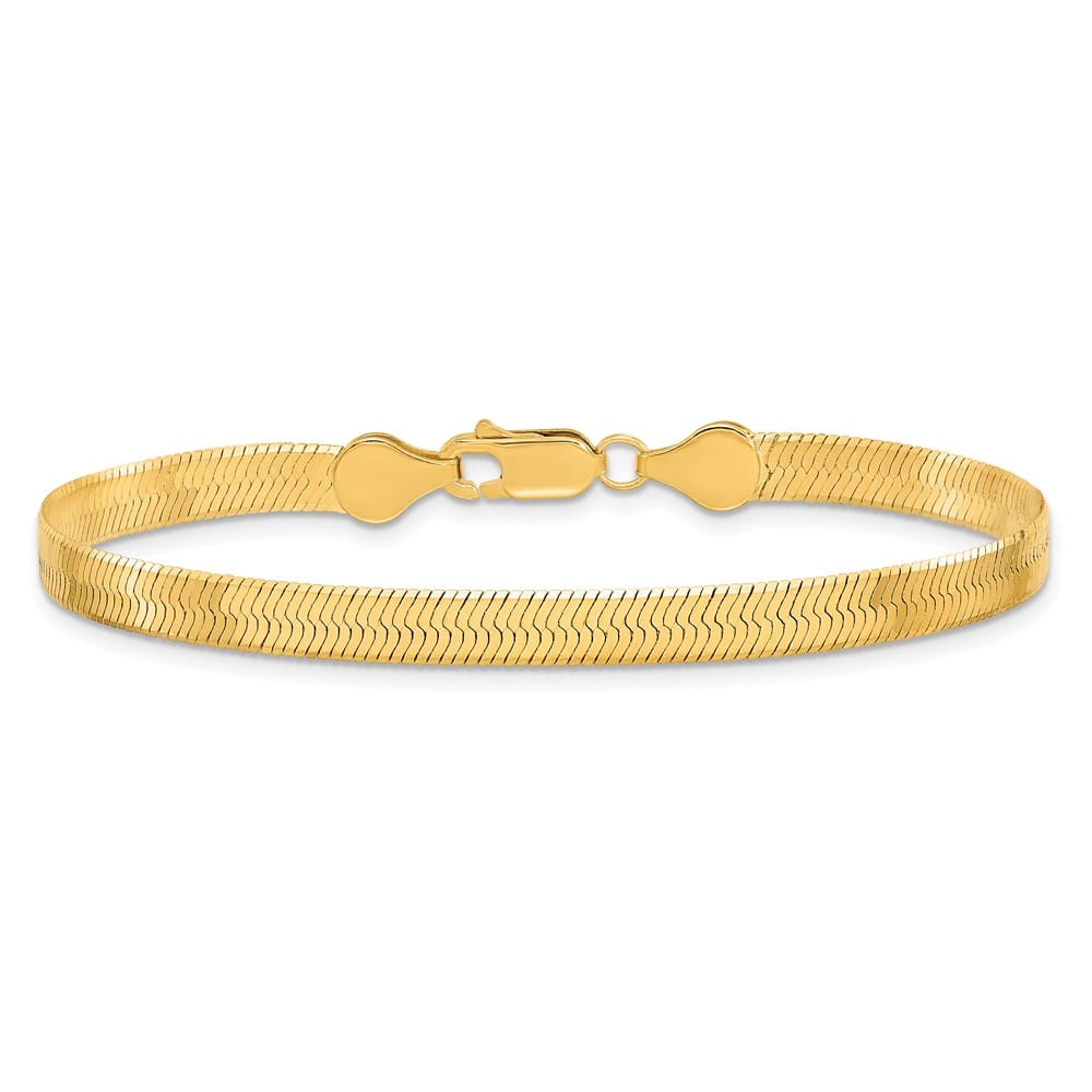 10K Yellow Gold 5mm Silky Herringbone Chain