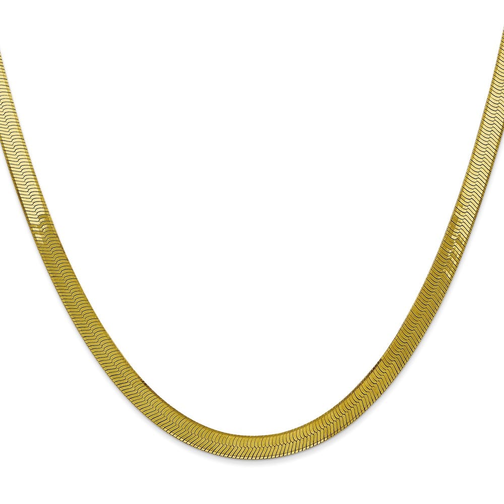 10K Yellow Gold 5mm Silky Herringbone Chain