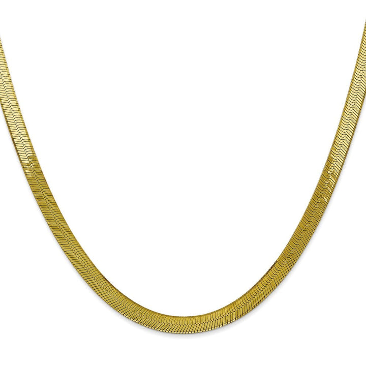 10K Yellow Gold 5mm Silky Herringbone Chain