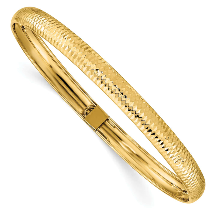 10K Yellow Gold 6.15 mm Hinged Bangle