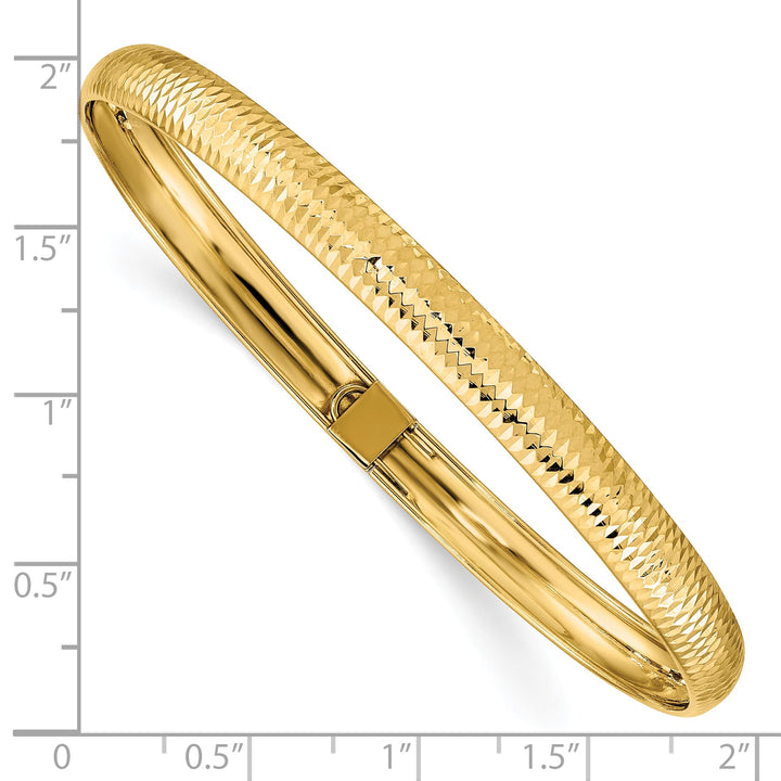 10K Yellow Gold 6.15 mm Hinged Bangle