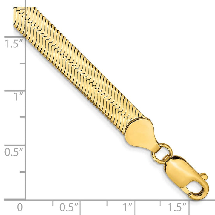 10K Yellow Gold 6.5mm Silky Herringbone Chain