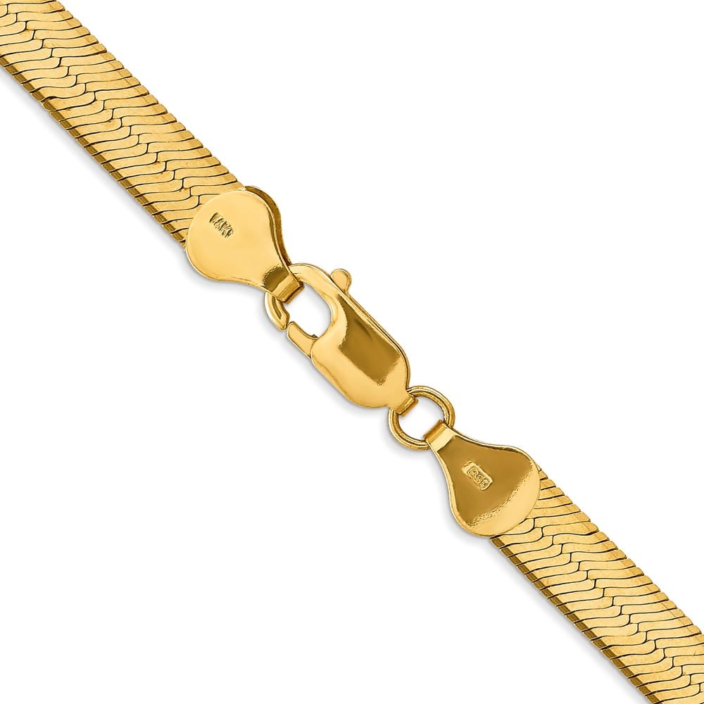 10K Yellow Gold 6.5mm Silky Herringbone Chain
