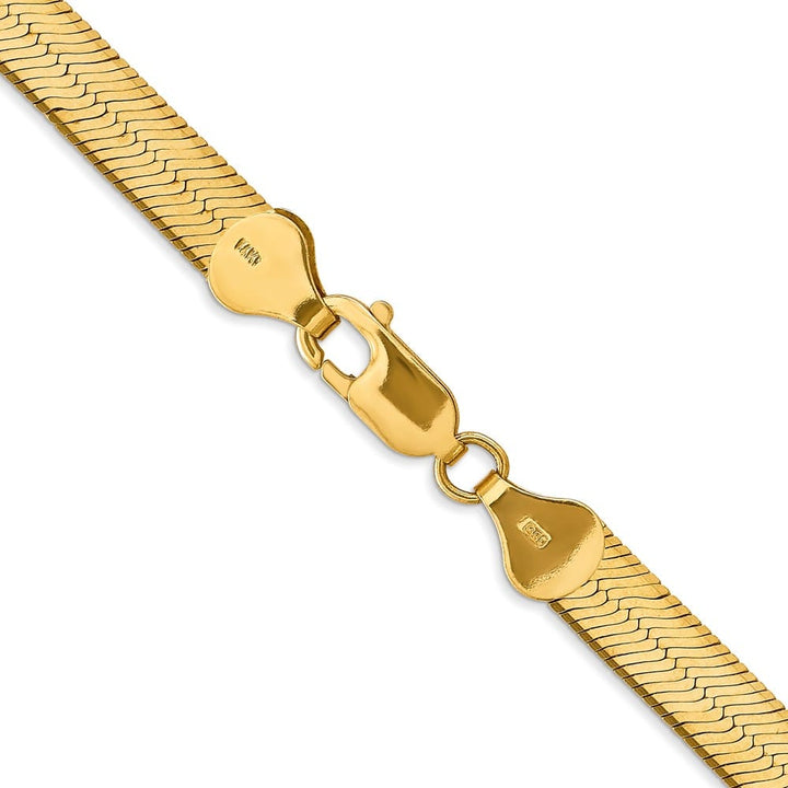 10K Yellow Gold 6.5mm Silky Herringbone Chain