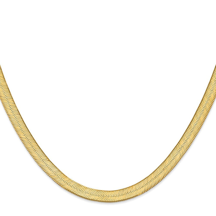 10K Yellow Gold 6.5mm Silky Herringbone Chain