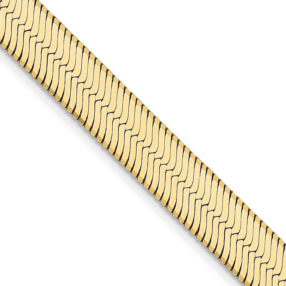 10K Yellow Gold 6.5mm Silky Herringbone Chain