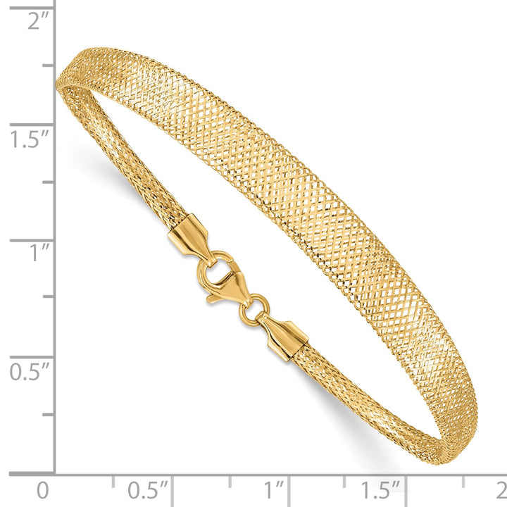 10K Yellow Gold 6.92 mm Slip On Bangle