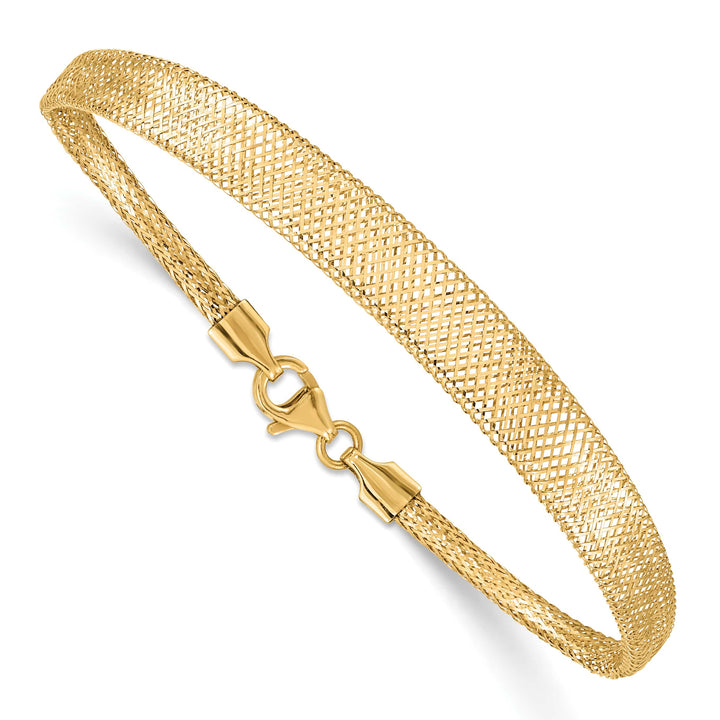 10K Yellow Gold 6.92 mm Slip On Bangle