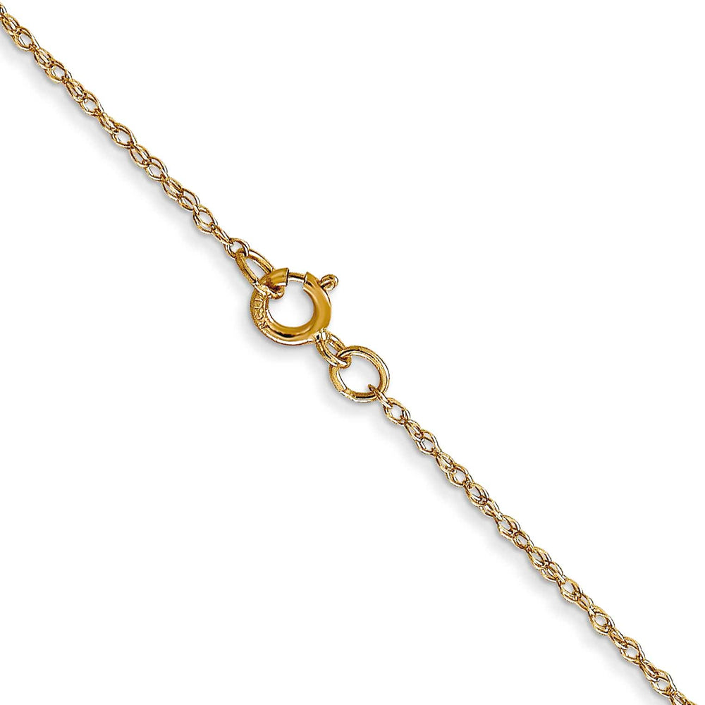 10K Yellow Gold .6 mm Carded Cable Rope Chain 13 Inch