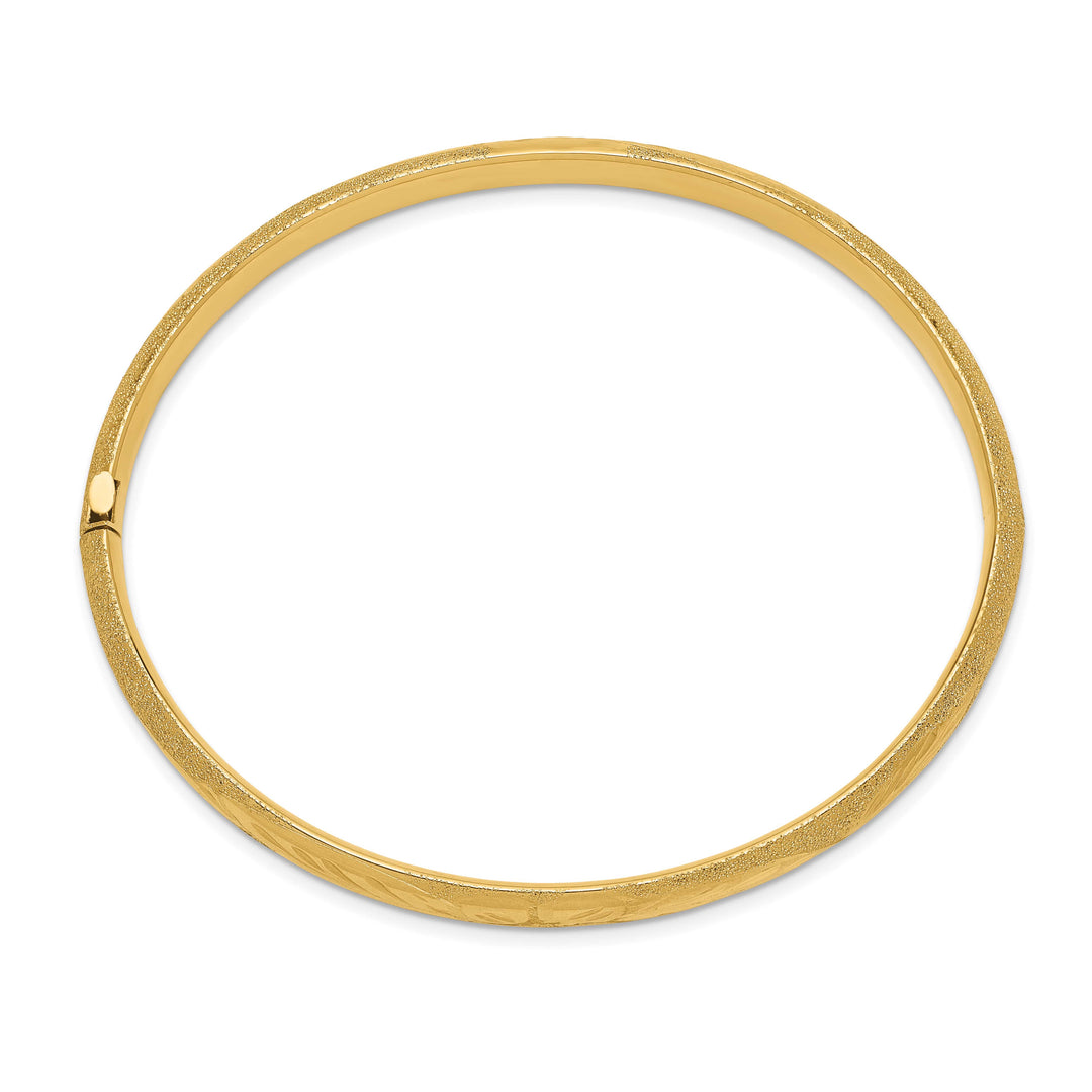10K Yellow Gold 6 mm D.C. Hinged Bangle