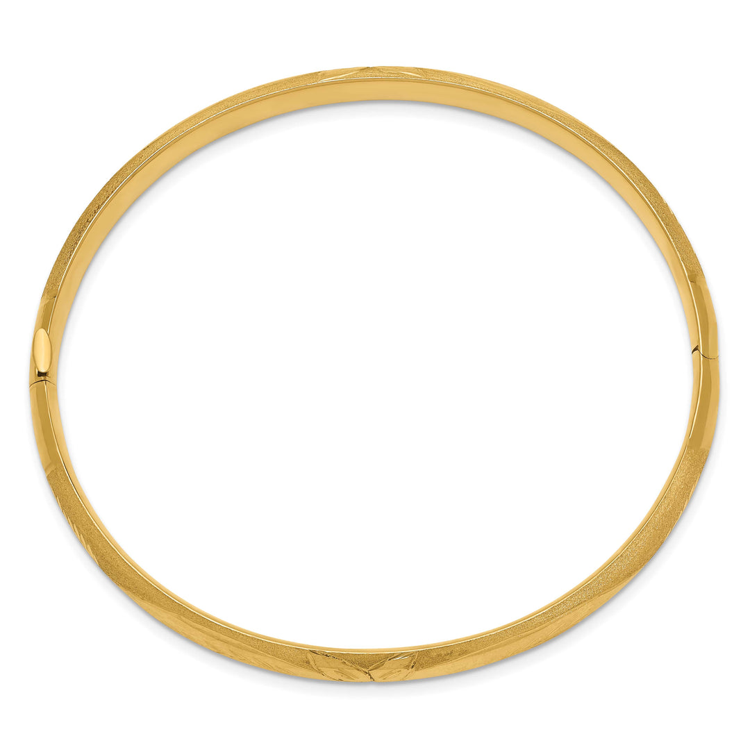 10K Yellow Gold 6 mm D.C. Polished Hinged Bangle