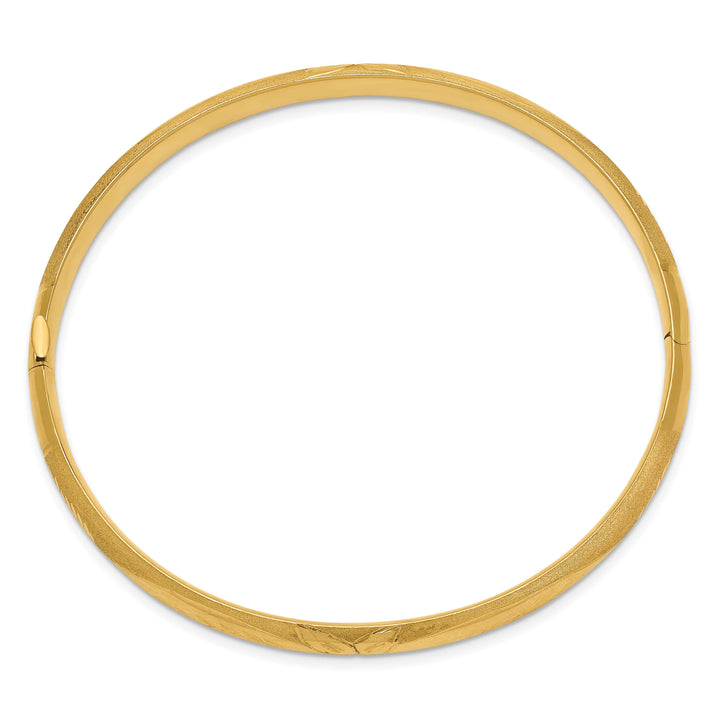 10K Yellow Gold 6 mm D.C. Polished Hinged Bangle