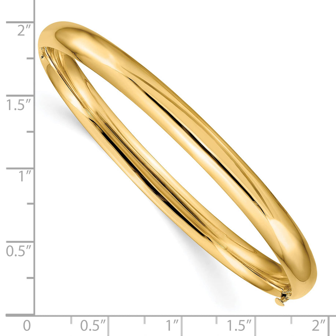 10K Yellow Gold 6 mm Hinged Bangle