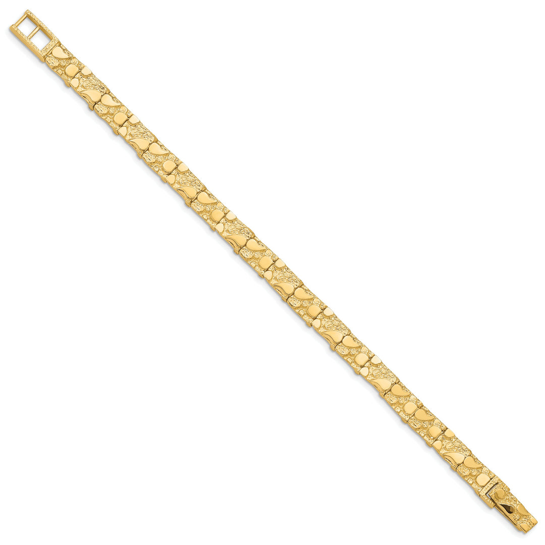 10K Yellow Gold 7.0mm Nugget Bracelet