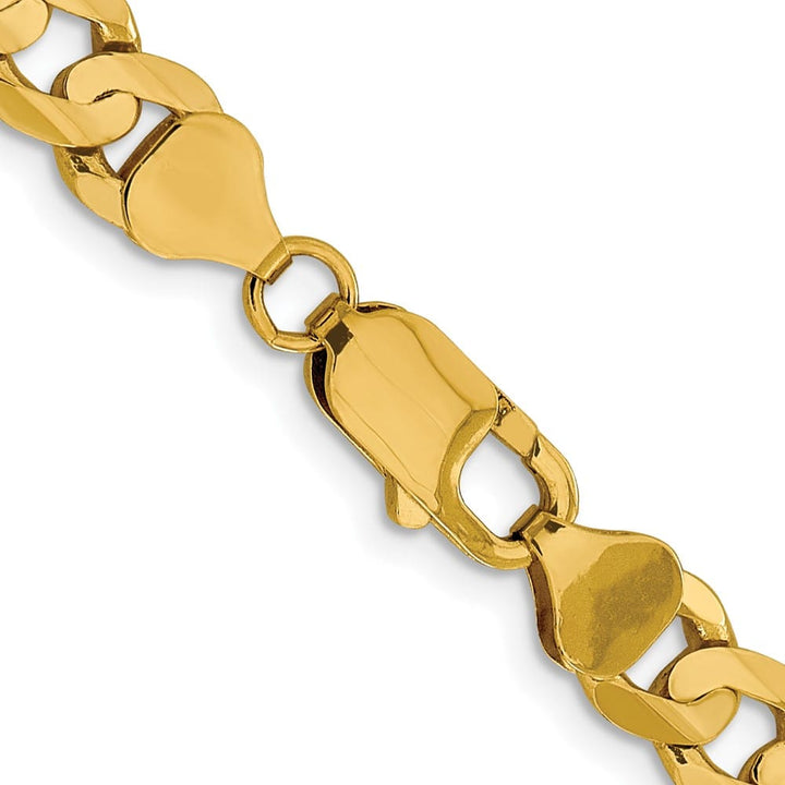 10K Yellow Gold 7.5mm Open Concave Curb Chain