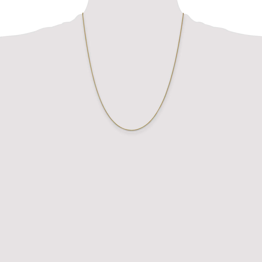 10K Yellow Gold .7mm Box with Lobster Clasp Chain