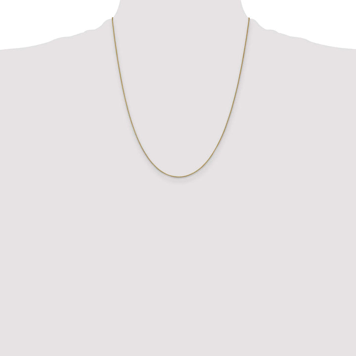 10K Yellow Gold .7mm Box with Lobster Clasp Chain