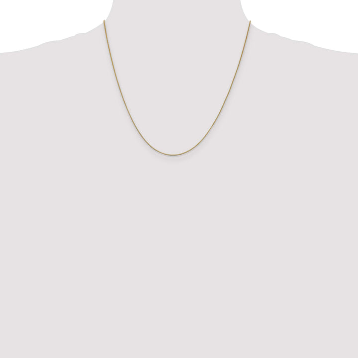10K Yellow Gold .7mm Box with Lobster Clasp Chain