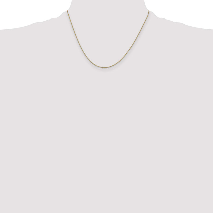 10K Yellow Gold .7mm Box with Lobster Clasp Chain