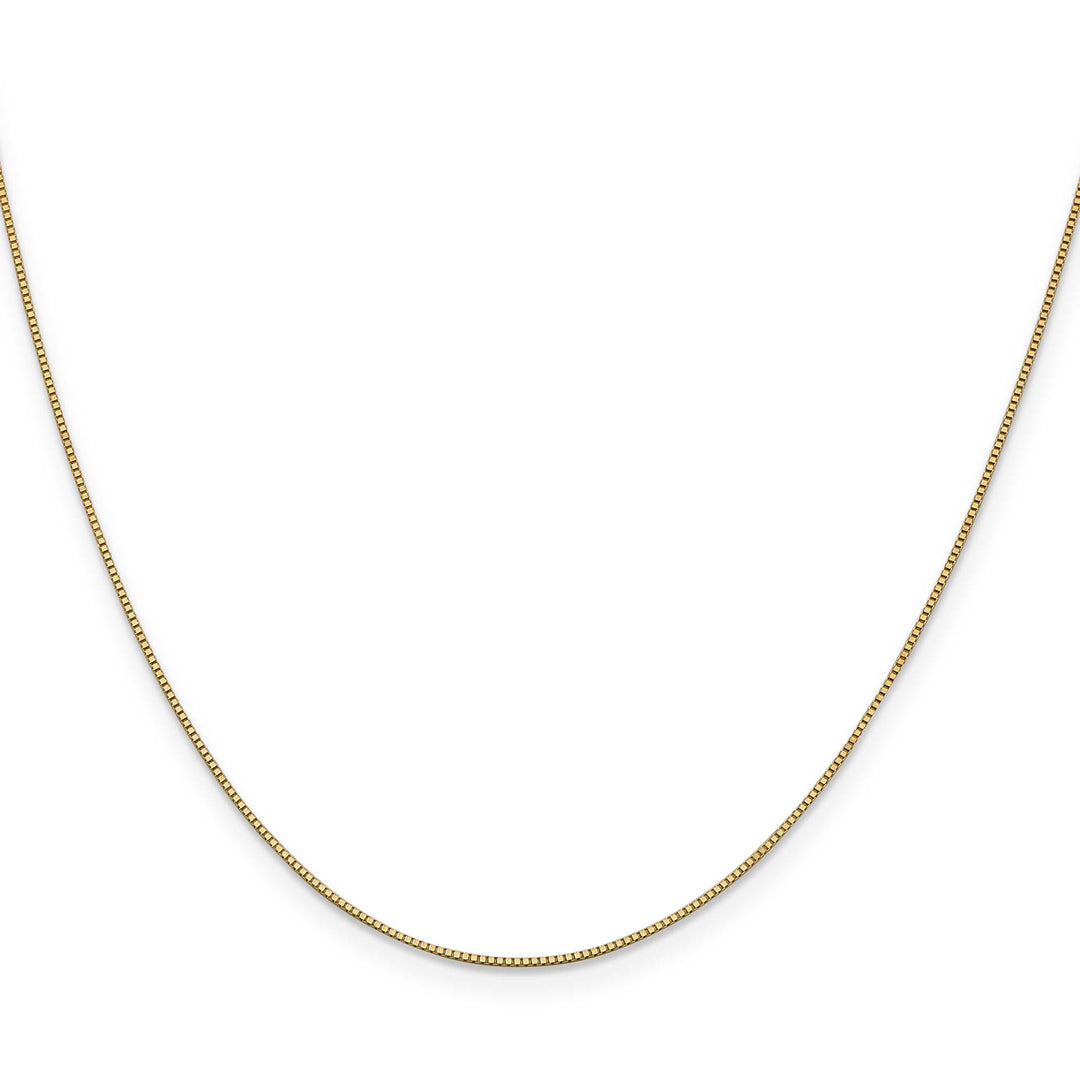 10K Yellow Gold .7mm Box with Lobster Clasp Chain