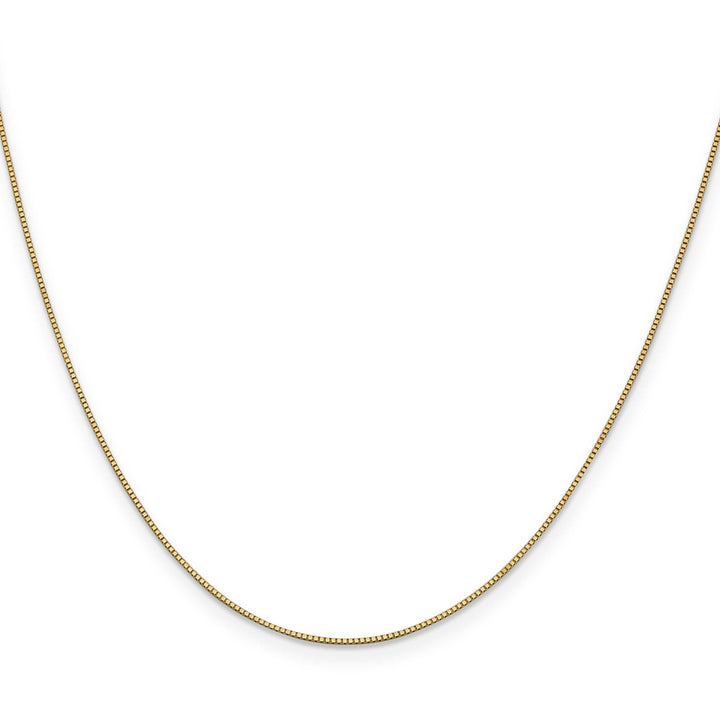 10K Yellow Gold .7mm Box with Lobster Clasp Chain