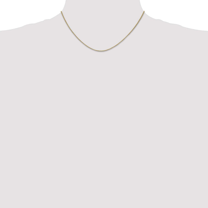 10K Yellow Gold .7mm Box with Lobster Clasp Chain