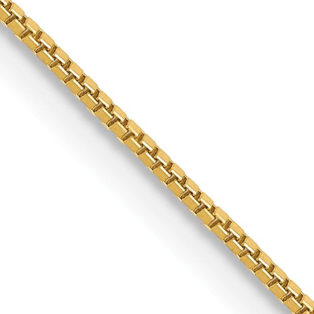 10K Yellow Gold .7mm Box with Lobster Clasp Chain