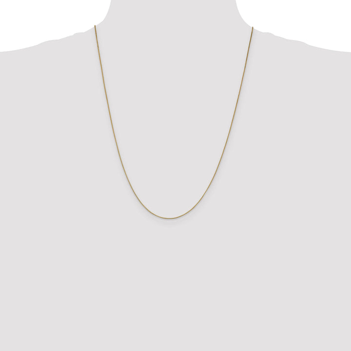 10K Yellow Gold .7mm Box with Lobster Clasp Chain